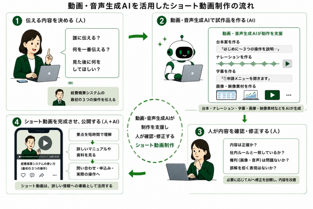 ショート動画作成の流れ